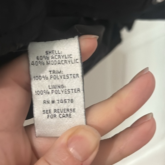 Cache Black and White Faux Fur Teddy Jacket CACHE MEDIUM - Picture 5 of 5